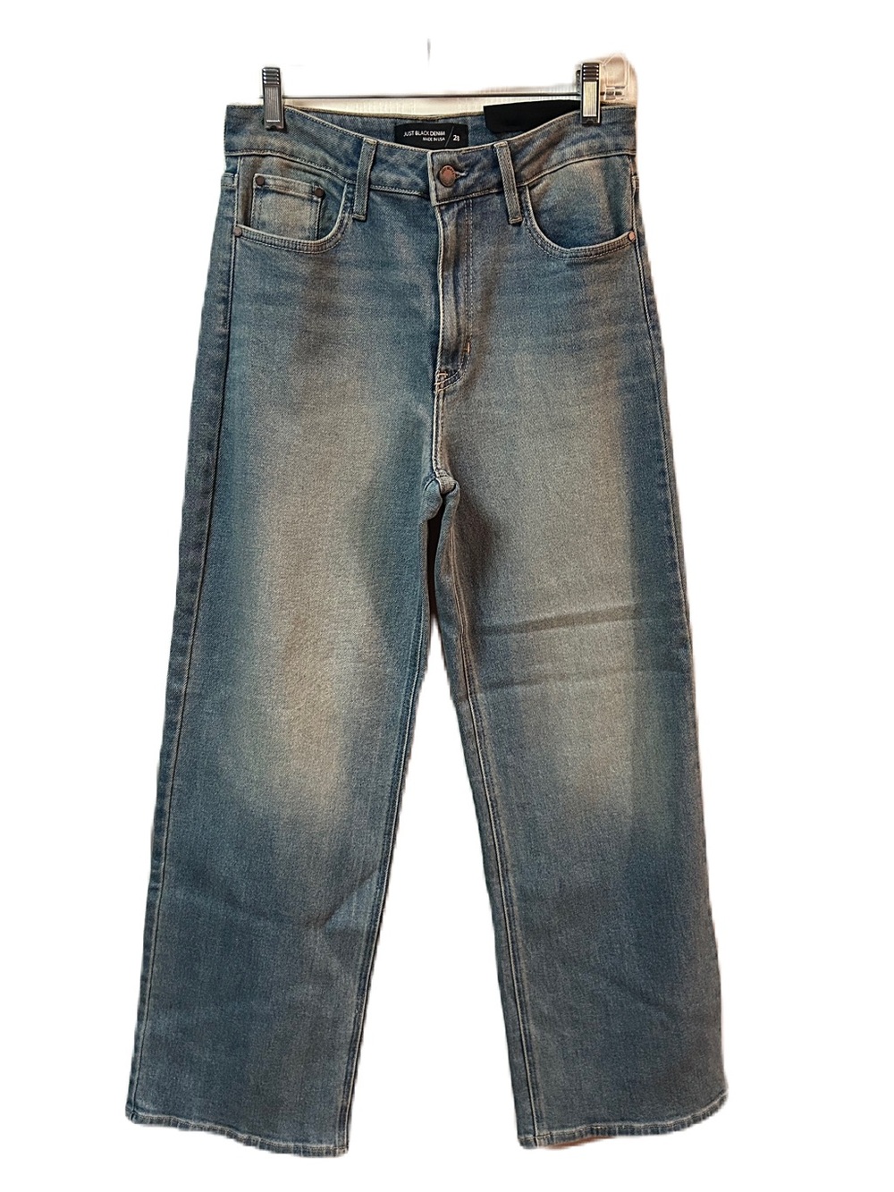 Just Black Denim Straight High Rise Full Length Jeans. NWT. SZ 28. BP3971-A